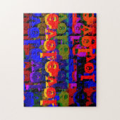 ラブラブアーバンコンテンポラリーアートスタイル ジグソーパズル (縦)