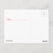 ラブラブカップル ハートを持つテディベア ポストカード (裏面)