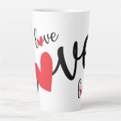 ラブラブラブハート カフェラテマグ (正面)