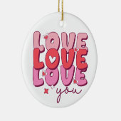 ラブラブラブユーロマンチックハート セラミックオーナメント (右)