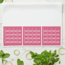 ラブラブラブラブキッチンタオル