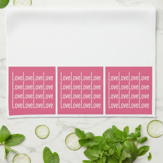 ラブラブラブラブキッチンタオル キッチンタオル (折り畳み)