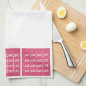 ラブラブラブラブキッチンタオル キッチンタオル (四つ折り)