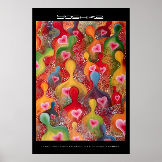 「ラブラブラブ」プリント ポスター (正面)