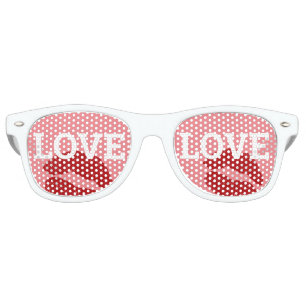 ラブラブレトロシェーディング/おもしろいパーティーサングラス レトロサングラス
