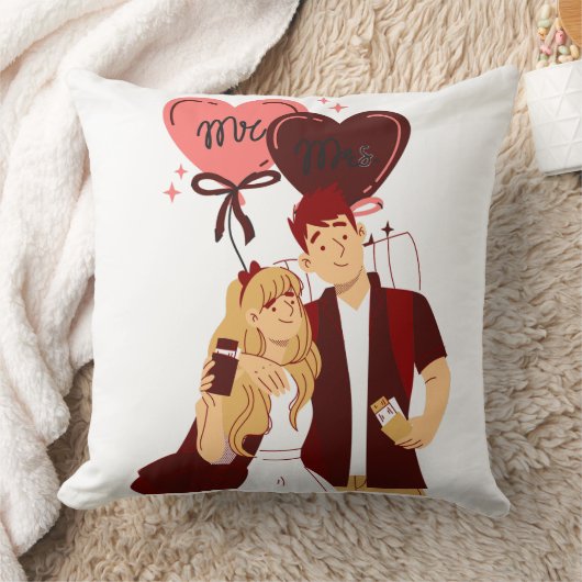 ラブラブ カップル ラブ 枕 (ブランケット)