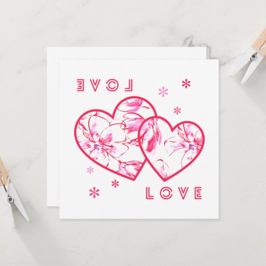 ラブラブ カード (正面/裏面インサイチュ)