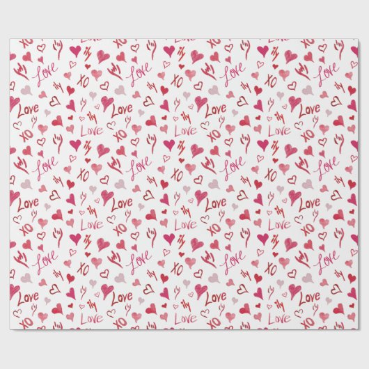 ラブラブ ラッピングペーパー (フラット)