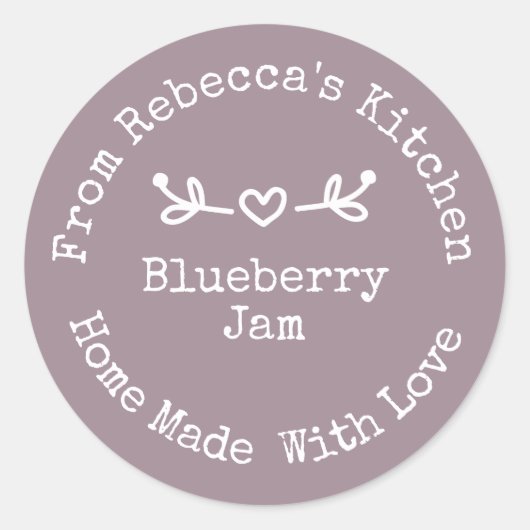 ラブラベンダーの手作り | ジャム缶詰ラベル ラウンドシール (正面)