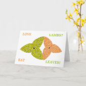 ラブラマ食べス葉グリーティングカード カード (黄色い花)