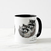 ラブララクーンかわいい動物そう多くのおもしろい引用文マグカップ マグカップ (正面右)