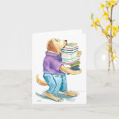 ラブラリアンの本好き カード (黄色い花)