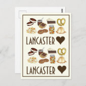 ラブランカスターPAペンシルバニアオランダアミッシュフーズ ポストカード (正面/裏面)