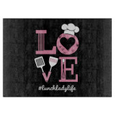 ラブランチレディーライフおもしろいヴァレンティーンズデイギフト カッティングボード (正面)