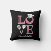 ラブランチレディーライフおもしろいヴァレンティーンズデイギフト クッション (正面)