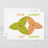 ラブランブ食べス葉プロベジタリアンハガキ ポストカード (正面/裏面)
