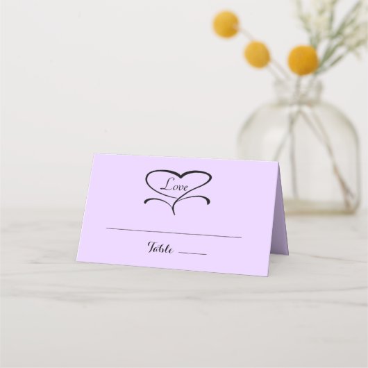 ラブラヴァンダーフォールディングプレイスカード プレイスカード (正面)