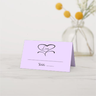 ラブラヴァンダーフォールディングプレイスカード プレイスカード