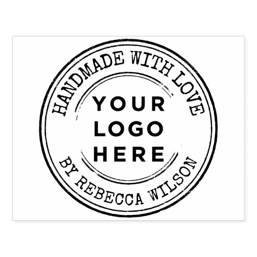 ラブラージロゴ付き手作りカスタムロゴ ラバースタンプ (インプリント)
