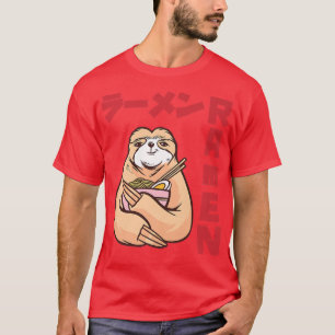 ラブラーメンアニメ麺かわいい日本のスロッスサーク Tシャツ