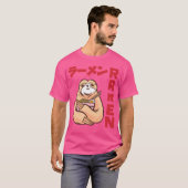 ラブラーメンアニメ麺かわいい日本のスロッスサーク Tシャツ (正面フル)