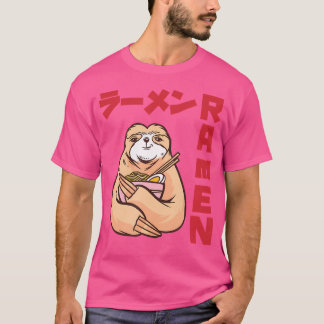 ラブラーメンアニメ麺かわいい日本のスロッスサーク Tシャツ