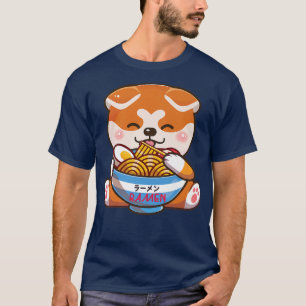ラブラーメンドッグ千葉犬日本の麺かわいいA Tシャツ