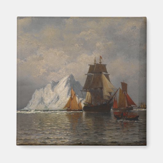 ラブラ海沿岸の魚釣り船 マグネット (正面)