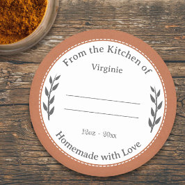 ラブラ素朴ベルシール付きオレンジホームメイド ラウンドシール