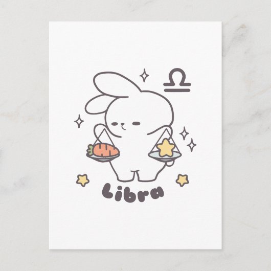 ラブラ Loppi Tokki うさぎ 十二星座シリーズ ポストカード (正面)