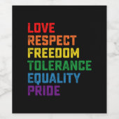 ラブリスペクトフリーダムトレランス平等プライド ワインラベル (シングルラベル)