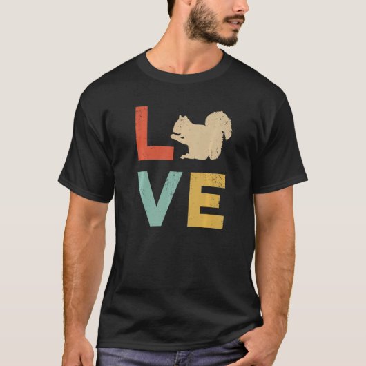 ラブリスヴィンテージ齧歯動物の女性リス Tシャツ (正面)