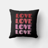 ラブリピート文字バレンタインデー愛する クッション (裏面)