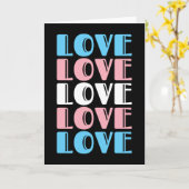 ラブリピート文字LGBTQトランスジェンダープライド カード (黄色い花)