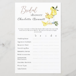 ラブリモンチェロカクテルブライダルシャワーゲーム