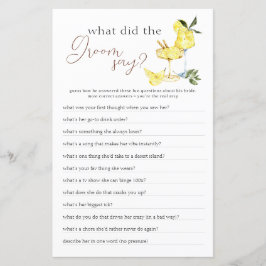 ラブリモンチェロカクテルブライダルシャワーゲーム