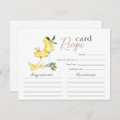 ラブリモンチェロカクテルブライダルシャワーレシピカード 招待状 (正面/裏面)