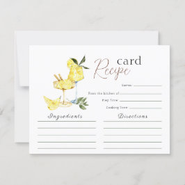 ラブリモンチェロカクテルブライダルシャワーレシピカード 招待状