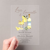 ラブリモンチェロカクテルブライダルシャワー アクリル招待状 (インサイチュ (ポータブル))