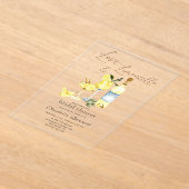 ラブリモンチェロカクテルブライダルシャワー アクリル招待状 (レイダウン)