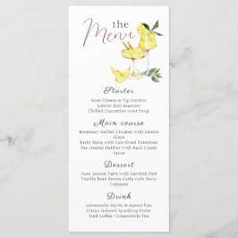 ラブリモンチェロカクテルブライダルシャワー メニュー