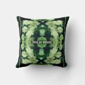 ラブリングワイルドホワイトローズパーソナライズされた抽象芸術 クッション (裏面)