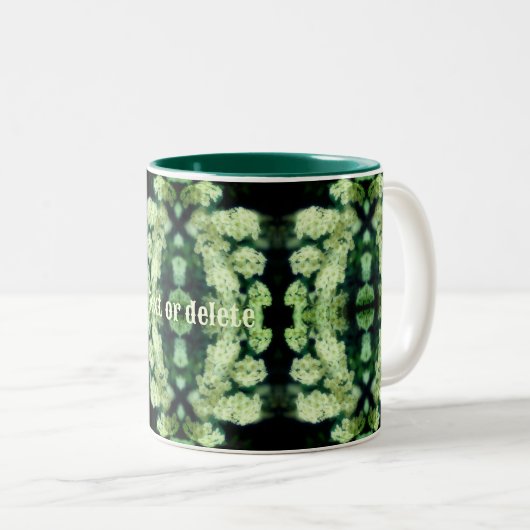 ラブリングワイルドホワイトローズパーソナライズされた抽象芸術 ツートーンマグカップ (正面右)