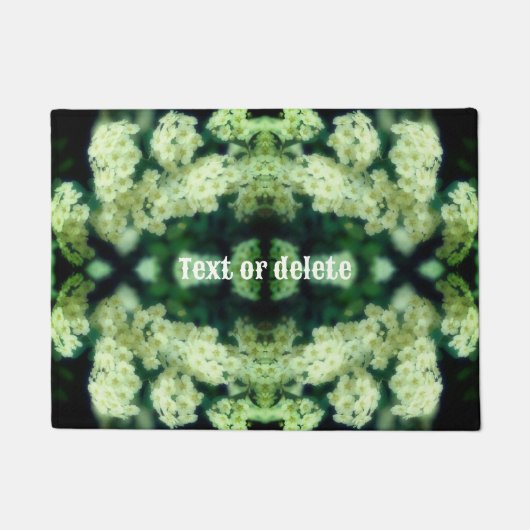 ラブリングワイルドホワイトローズパーソナライズされた抽象芸術 ドアマット (正面)