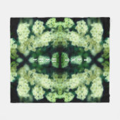 ラブリングワイルドホワイトローズパーソナライズされた抽象芸術 フリースブランケット (正面(横))