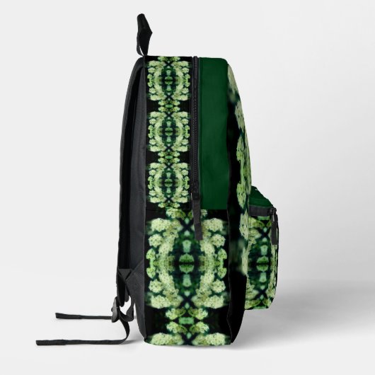 ラブリングワイルドホワイトローズパーソナライズされた抽象芸術 プリントバックパック (左)