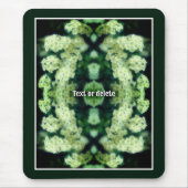 ラブリングワイルドホワイトローズパーソナライズされた抽象芸術 マウスパッド (正面)