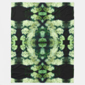 ラブリングワイルドホワイトローゼス抽象芸術 フリースブランケット (正面)