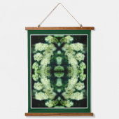 ラブリングワイルドホワイトローゼス抽象芸術 吊り下げ型タペストリー (正面)