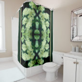 ラブリング野生の白いバラの抽象芸術シャワーカーテン シャワーカーテン (インサイチュ)